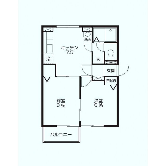 フラットセブン 1階 2DK 賃貸物件詳細