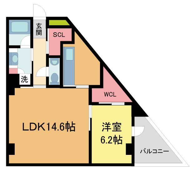 シーズレジデンス芦屋 2階 1LDK 賃貸物件詳細