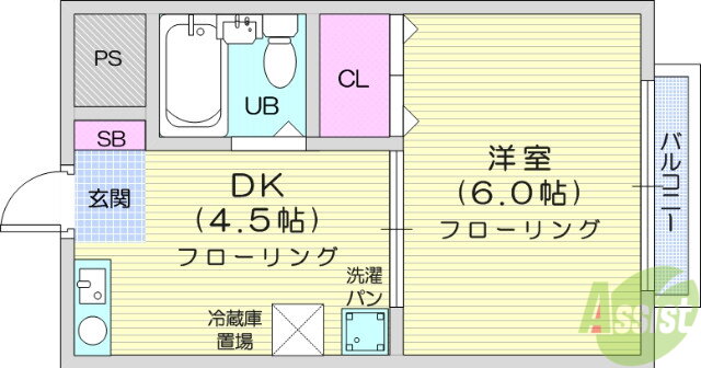 宮城県仙台市青葉区落合２ 陸前落合駅 1DK マンション 賃貸物件詳細