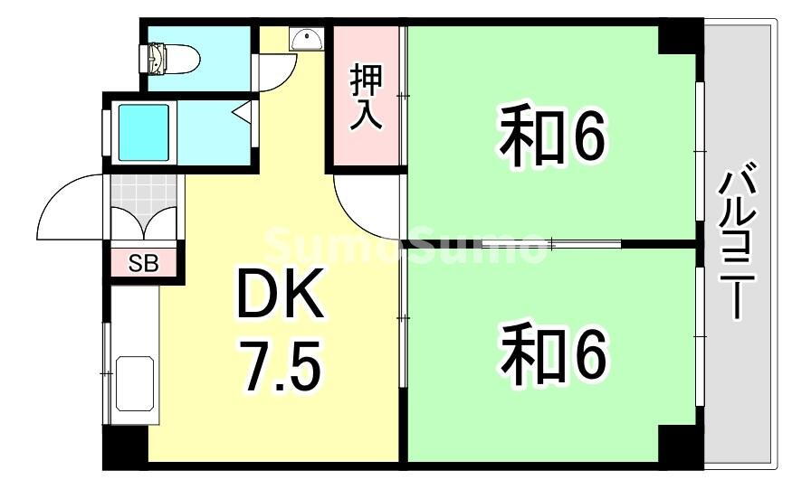 兵庫県尼崎市武庫之荘２ 武庫之荘駅 2DK アパート 賃貸物件詳細