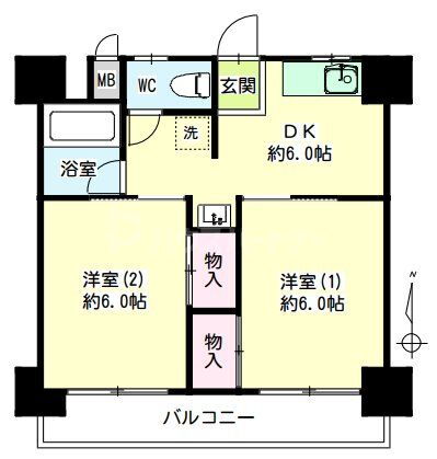 東京都足立区青井２ 五反野駅 2DK マンション 賃貸物件詳細