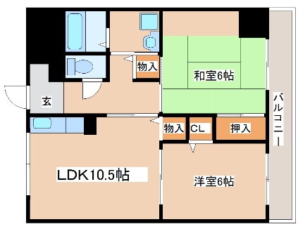 メイカビル 6階 2LDK 賃貸物件詳細