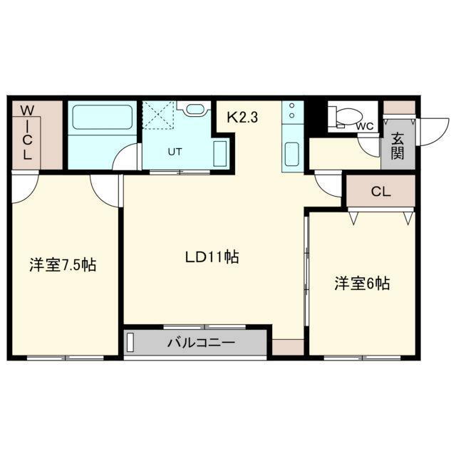 北海道江別市上江別 高砂駅 2LDK アパート 賃貸物件詳細