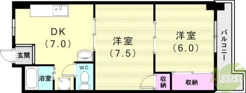 兵庫県神戸市垂水区南多聞台８ 西舞子駅 2DK マンション 賃貸物件詳細