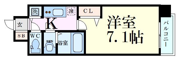 大阪府大阪市福島区海老江７ 野田阪神駅 1K マンション 賃貸物件詳細