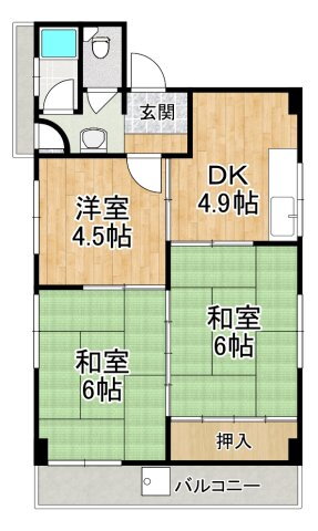 ＲＩＺＥＯＮＥ河内長野 2階 3DK 賃貸物件詳細