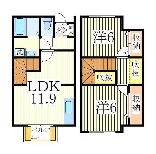 千葉県流山市平和台４ 流山セントラルパーク駅 2LDK アパート 賃貸物件詳細