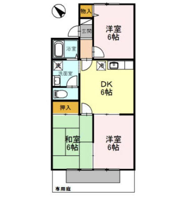 兵庫県明石市魚住町住吉２ 山陽魚住駅 3DK アパート 賃貸物件詳細