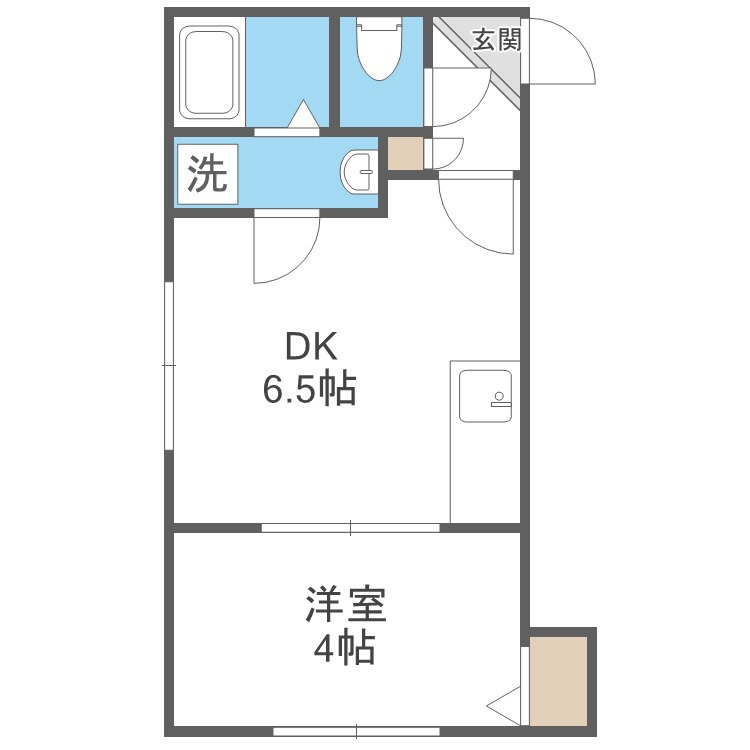 北海道札幌市豊平区豊平三条９ 学園前駅 1DK アパート 賃貸物件詳細