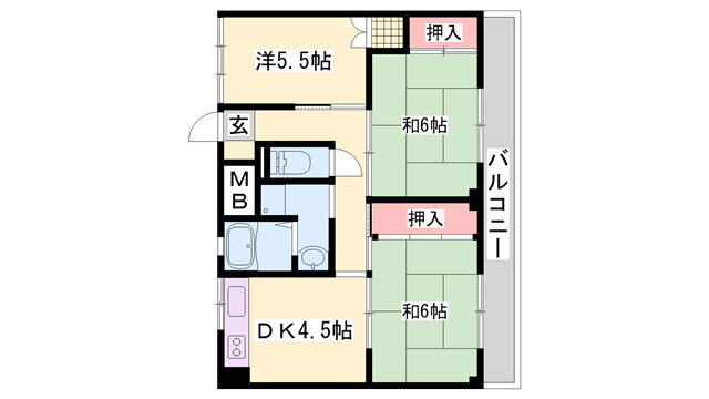 兵庫県姫路市城東町毘沙門 京口駅 3DK マンション 賃貸物件詳細