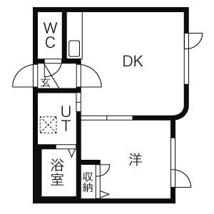 北海道札幌市北区北二十八条西５ 北２４条駅 1DK アパート 賃貸物件詳細