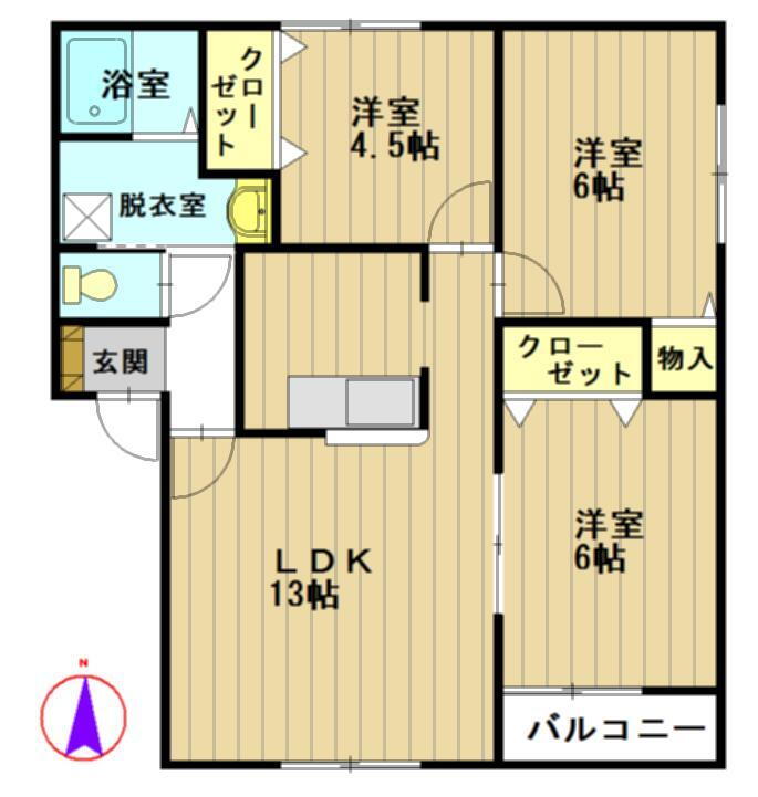 青森県弘前市大字早稲田１ 弘前駅 3LDK アパート 賃貸物件詳細