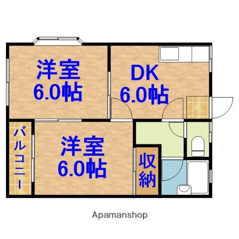 千葉県茂原市東部台３ 茂原駅 2DK アパート 賃貸物件詳細