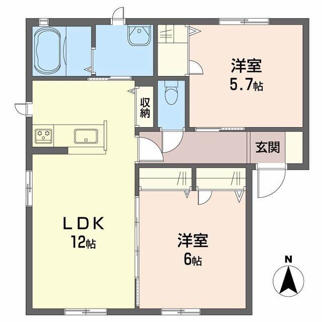 愛媛県松山市南久米町 久米駅 2LDK アパート 賃貸物件詳細