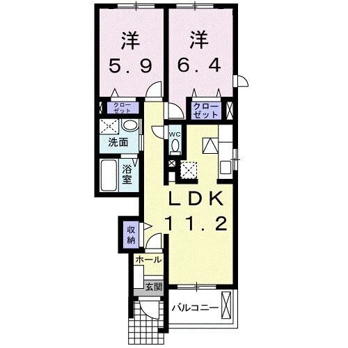 ポラリスＶＩ 1階 2LDK 賃貸物件詳細