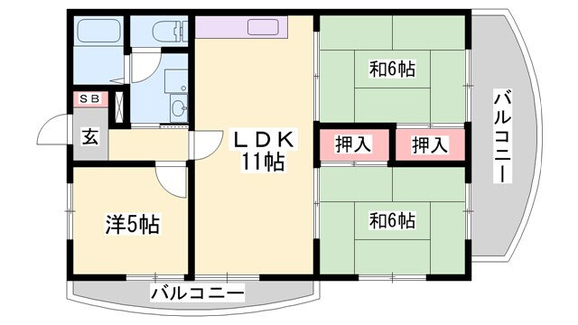 兵庫県姫路市安田２ 姫路駅 3LDK マンション 賃貸物件詳細
