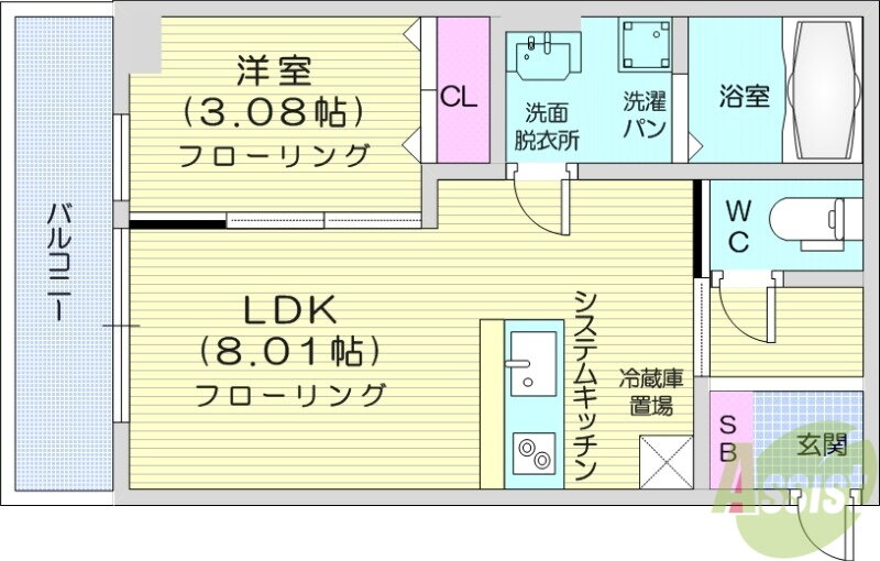 宮城県仙台市太白区鹿野２ 長町南駅 1LDK アパート 賃貸物件詳細