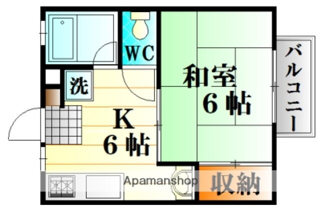 フローレンス２番館 1階 1DK 賃貸物件詳細