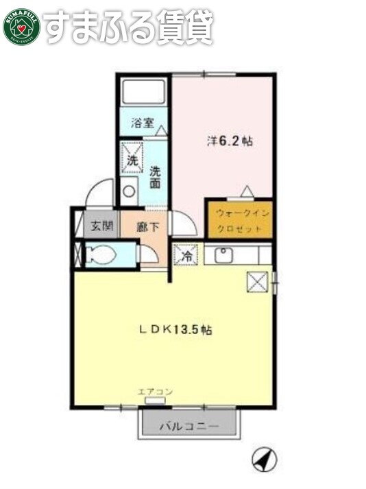 愛知県岡崎市赤渋町字寺前 六名駅 1LDK アパート 賃貸物件詳細