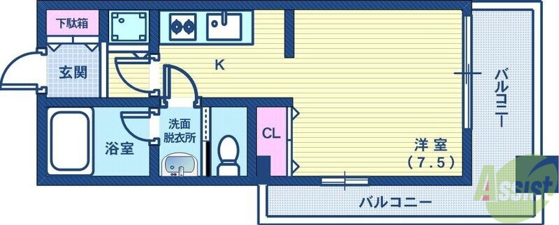 兵庫県神戸市中央区相生町５ 神戸駅 1K マンション 賃貸物件詳細