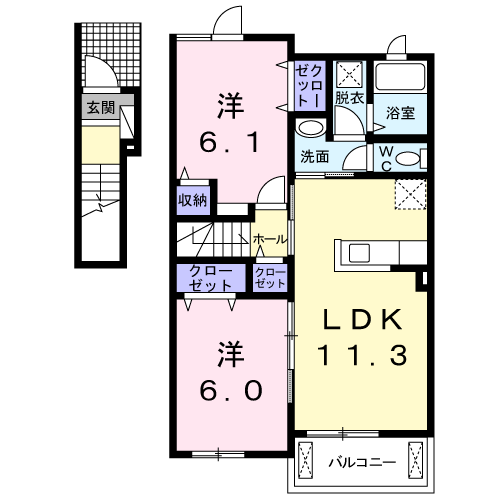 広島県広島市東区戸坂くるめ木１ 祇園新橋北駅 2LDK アパート 賃貸物件詳細
