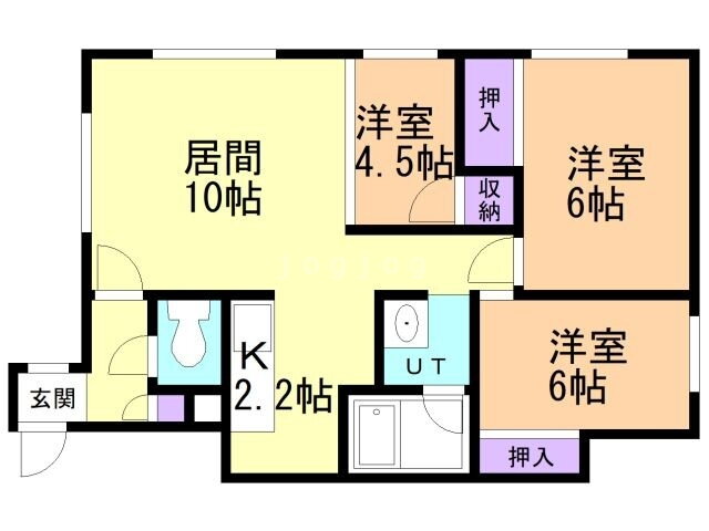 ニューハウス平和台 2階 3LDK 賃貸物件詳細