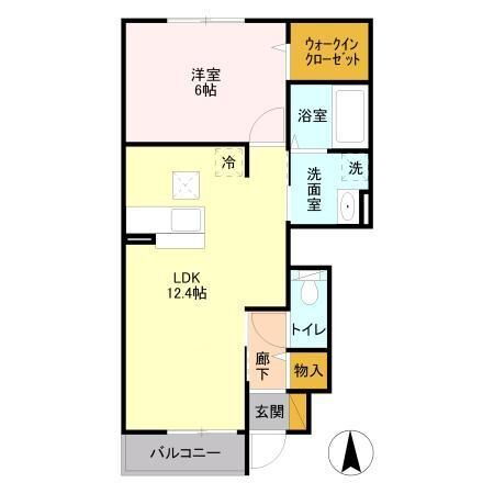 ティアラ　Ｃ 1階 1LDK 賃貸物件詳細