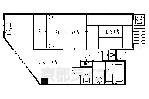 京都府京都市北区紫竹西栗栖町 北大路駅 2DK マンション 賃貸物件詳細