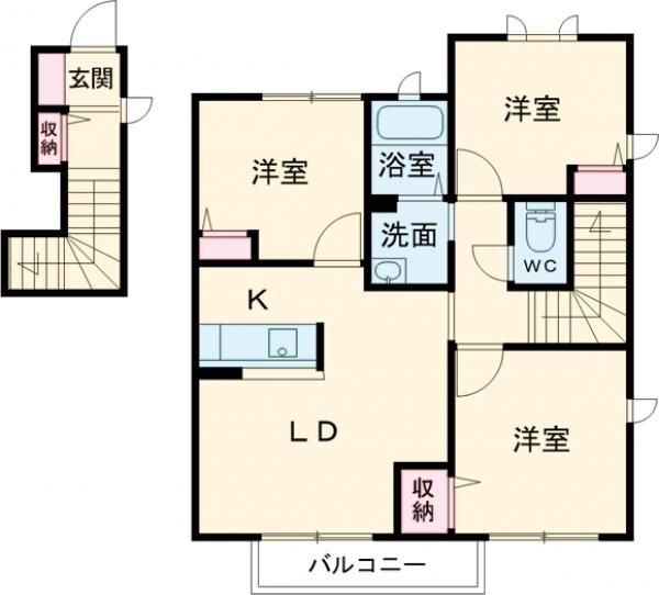 シャーメゾン浜の宮　Ｂ棟 2階 3LDK 賃貸物件詳細