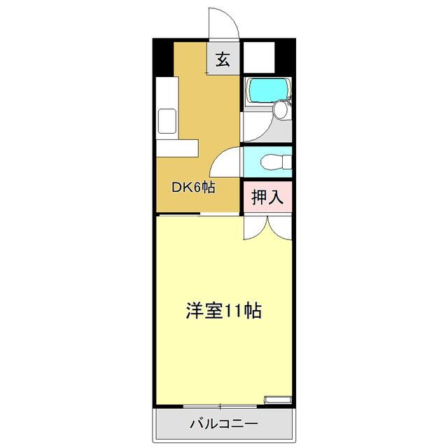 武内マンション 6階 1DK 賃貸物件詳細