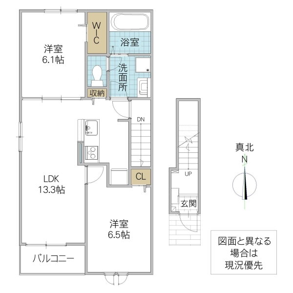 アスフォート　ＩＩＩ 2階 2LDK 賃貸物件詳細