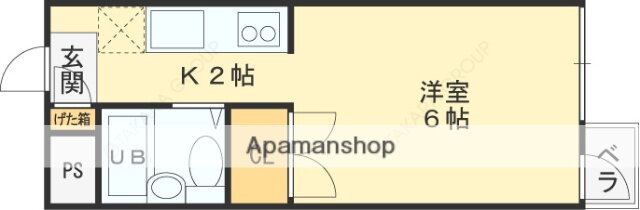 大阪府東大阪市源氏ケ丘 長瀬駅 1K マンション 賃貸物件詳細