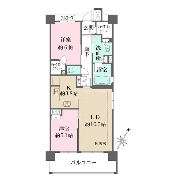 千葉県船橋市西習志野３ 北習志野駅 2LDK マンション 賃貸物件詳細
