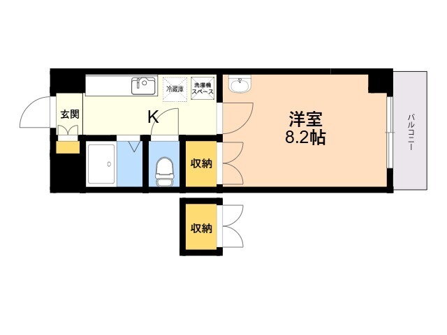 福岡県福岡市中央区清川２ 渡辺通駅 1K マンション 賃貸物件詳細