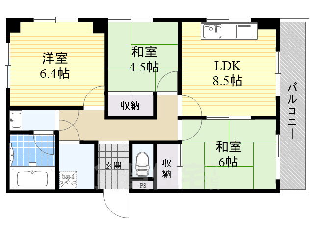 大阪府藤井寺市藤井寺２ 藤井寺駅 3LDK マンション 賃貸物件詳細