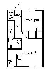 北海道旭川市新富一条３ 旭川駅 1DK アパート 賃貸物件詳細