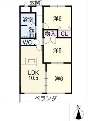 エトワール霞 3階 3LDK 賃貸物件詳細