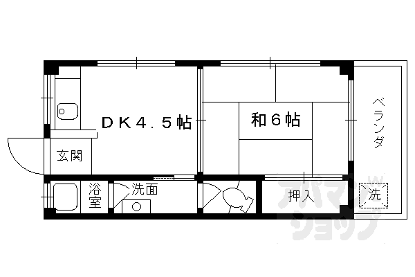 京都府京都市伏見区桃山町日向 六地蔵駅 1DK マンション 賃貸物件詳細