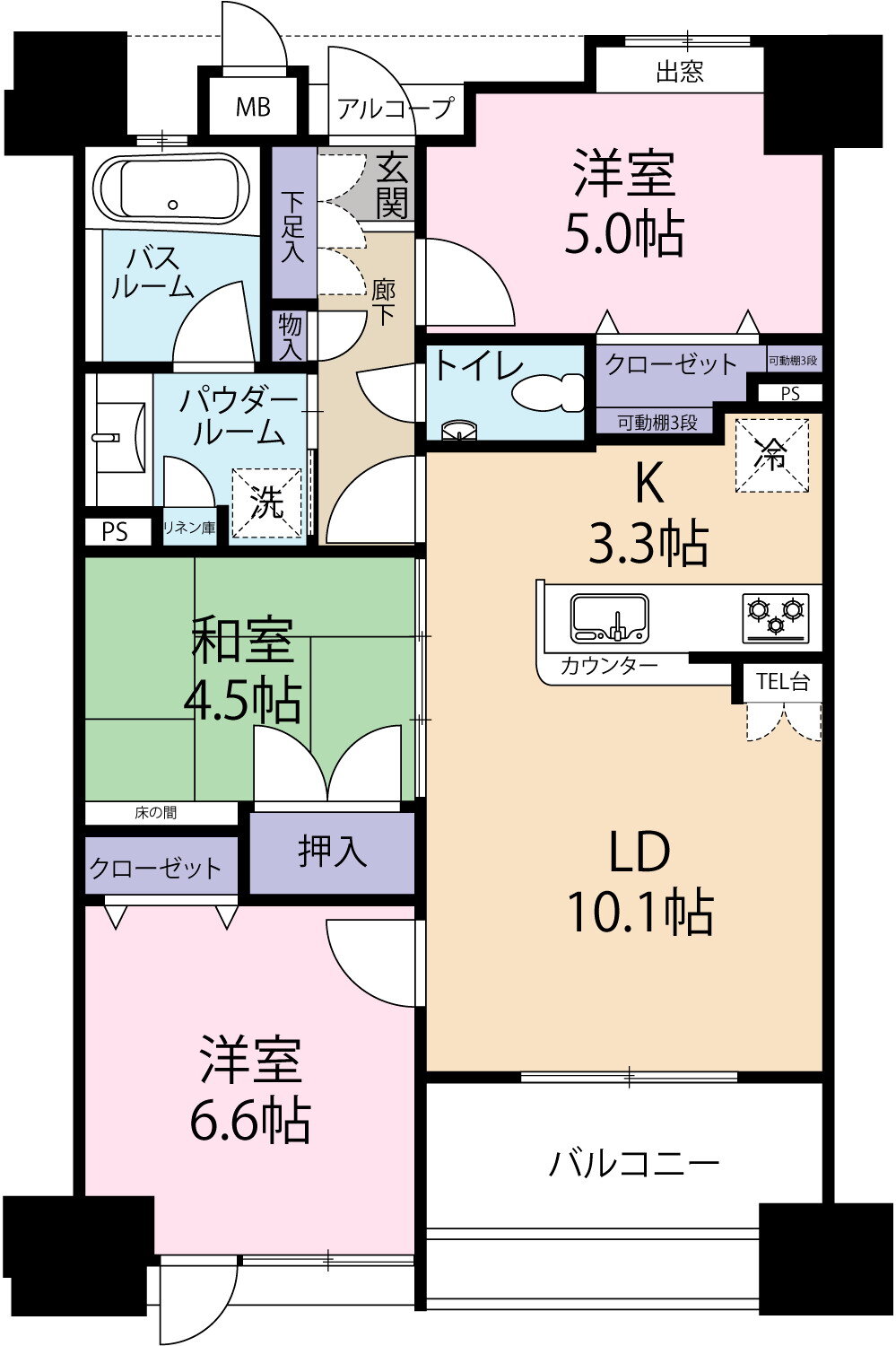 プレミスト上荒田 10階 3LDK 賃貸物件詳細