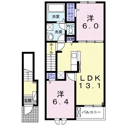 ミライズホーム多門寺　ＥＡＳＴ 2階 2LDK 賃貸物件詳細