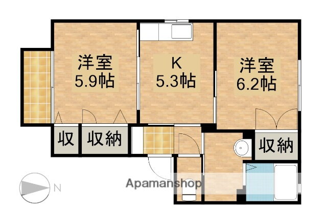 静岡県浜松市中央区若林町 浜松駅 2K アパート 賃貸物件詳細