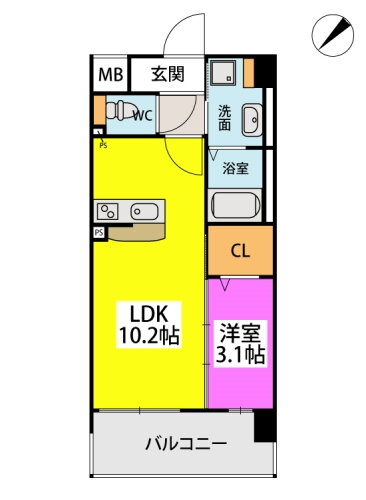福岡県福岡市南区向野１ 高宮駅 1LDK マンション 賃貸物件詳細