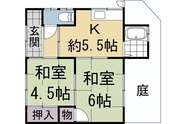 京都府宇治市五ケ庄瓦塚 黄檗駅 2K 一戸建て 賃貸物件詳細