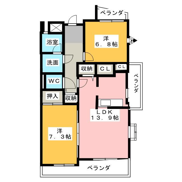 愛知県春日井市上田楽町 2LDK マンション 賃貸物件詳細