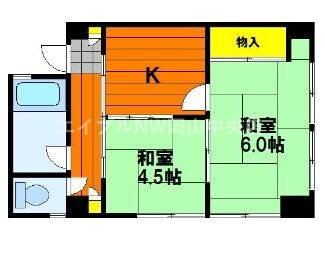 岡山県岡山市北区中央町 岡山駅 2DK マンション 賃貸物件詳細