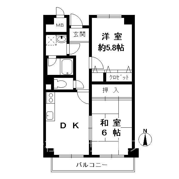 大阪府堺市堺区向陵中町３ 三国ヶ丘駅 2DK マンション 賃貸物件詳細