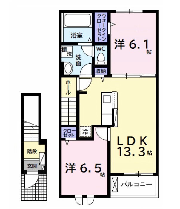 エクセレント　アークＩ 2階 2LDK 賃貸物件詳細