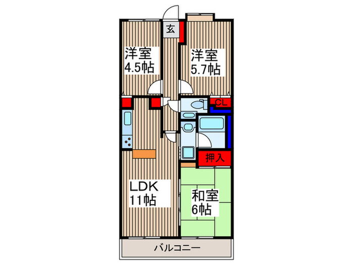 所沢メゾンドパルク 2階 3LDK 賃貸物件詳細