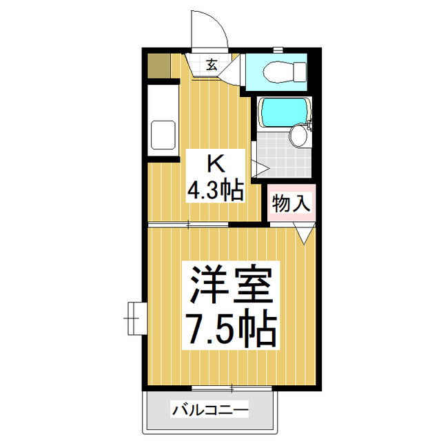 長野県長野市川中島町上氷鉋 川中島駅 1K アパート 賃貸物件詳細