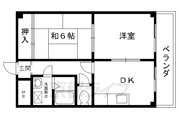 ラーク安田パートＩＩＩ 4階 2DK 賃貸物件詳細